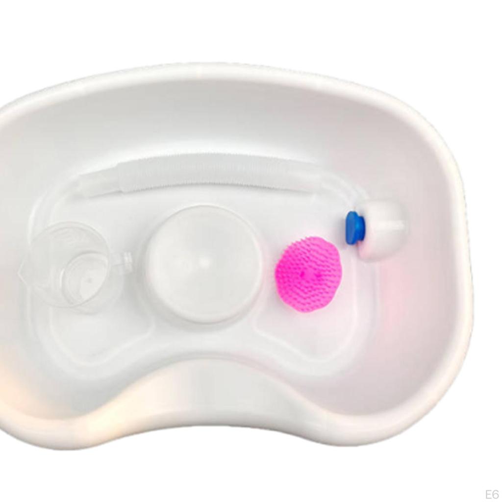 Bedside Shampoo Basin Hair Washing Comfortable Sink Wash Tray with Head Cushion for Bedroom