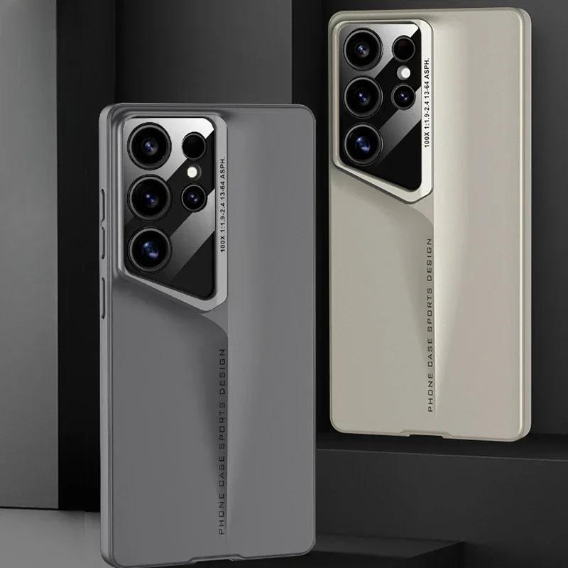 Пластиковый жесткий чехол для телефона Samsung Galaxy S24 FE S25 Plus S22 S23 S25 Ultra, защитный матовый противоударный чехол для объектива
