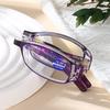 Fashionable and Convenient Reading Glasses Men Elegant Printed Folding Anti Blue Light Presbyopia Glasses Women