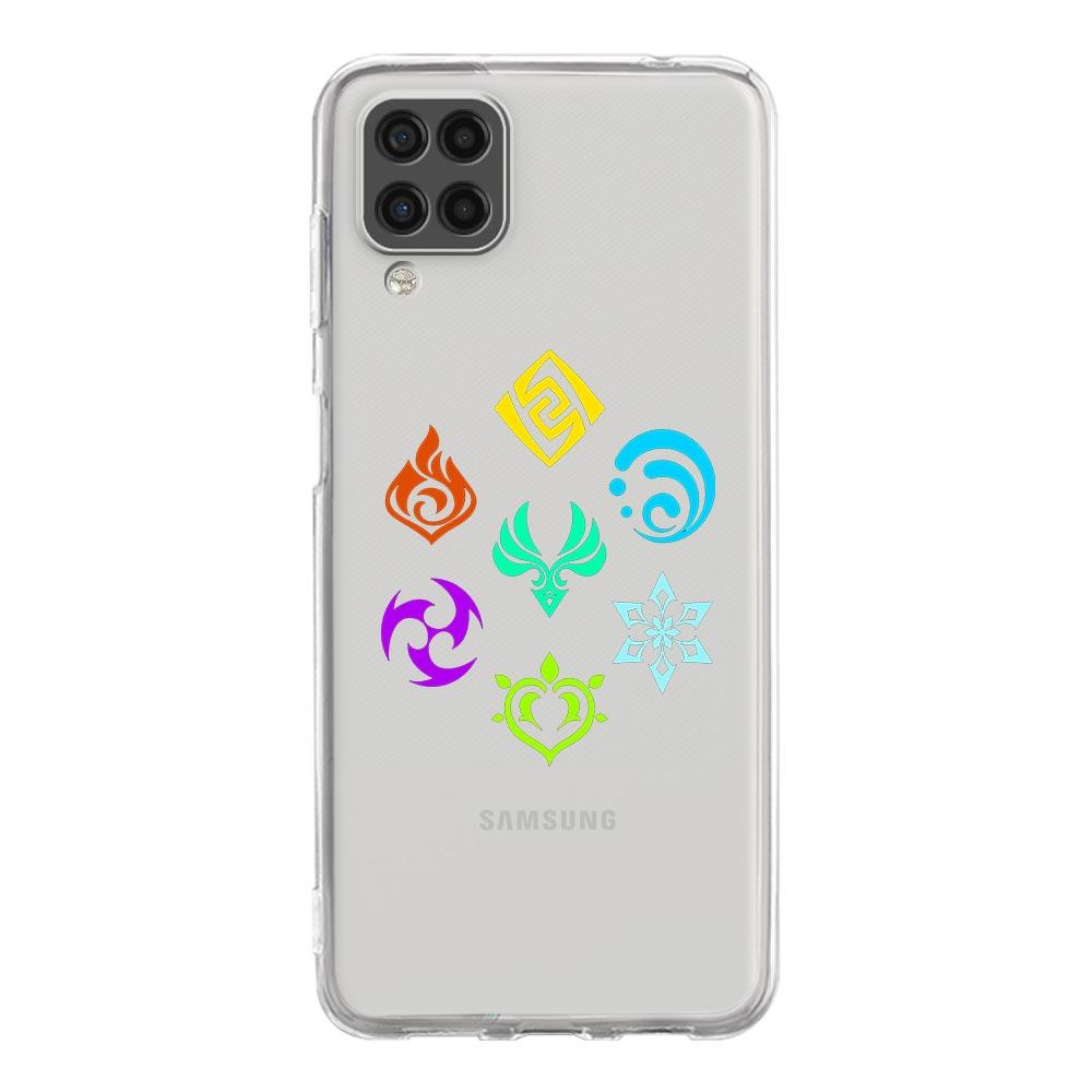 Милый чехол для телефона с логотипом Genshin Impact для Samsung A51 A71 A21S A12 A11 A31 A41 A01 A03S A13 A33 A73 A53 A52 A32 5G A23 Прозрачная крышка