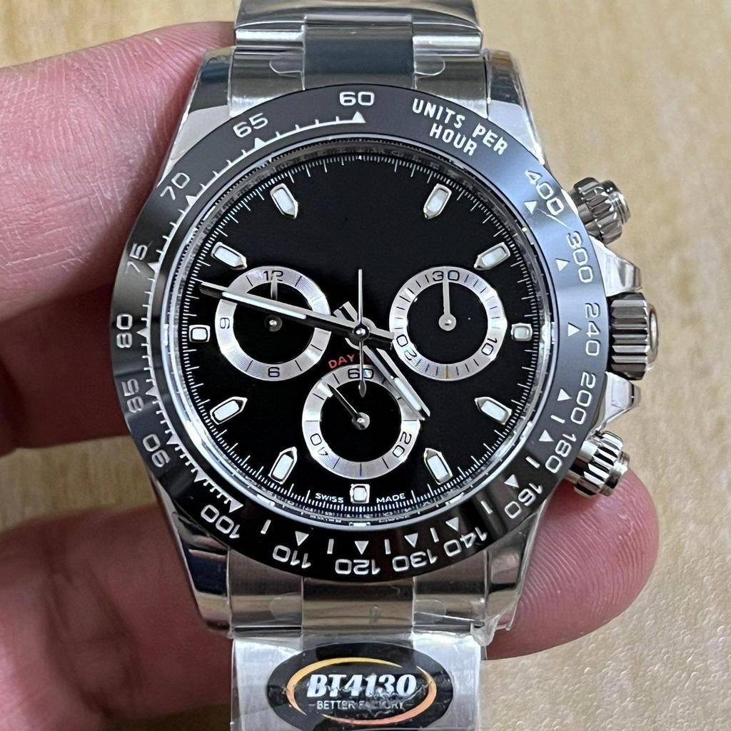 Мужские многофункциональные водонепроницаемые механические часы Laojia Daytona - Светящиеся, с тремя циферблатами, шестистрелочные