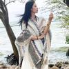 Ethnic Style Knitted Poncho Cape Vintage Bohemian Tassel Cloak Warm Shawl Travel Coat Cardigan Sweater