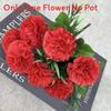 Home Decor Artificial Carnation Flowers With Handcrafted Silk Material For Wedding And Photography Props