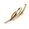 [K6319] - 2-tone 'Scarlett' Gold Plated Brooch