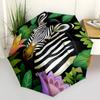1pc Zebra Jungle Automatic Open/Close Umbrella - Compact Travel Umbrella, Gift for Birthday, Holiday yy260106077