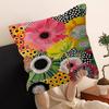 Yayoi Kusama Art Exhibition Pumpkin Flower Pillow Cushion Cover Pillowcase Living Room Sofa Home Decor
