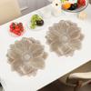 Цветочные салфетки под тарелки Элегантные цветочные ПВХ салфетки для стола Набор круглых виниловых салфеток для кухни Праздничные для Рождества