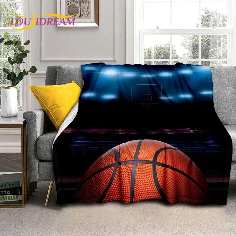 Новейшее мягкое фланелевое одеяло для баскетбольной площадки, для кроватей, спален, диванов, пикников, плед для отдыха на свежем воздухе, подарок
