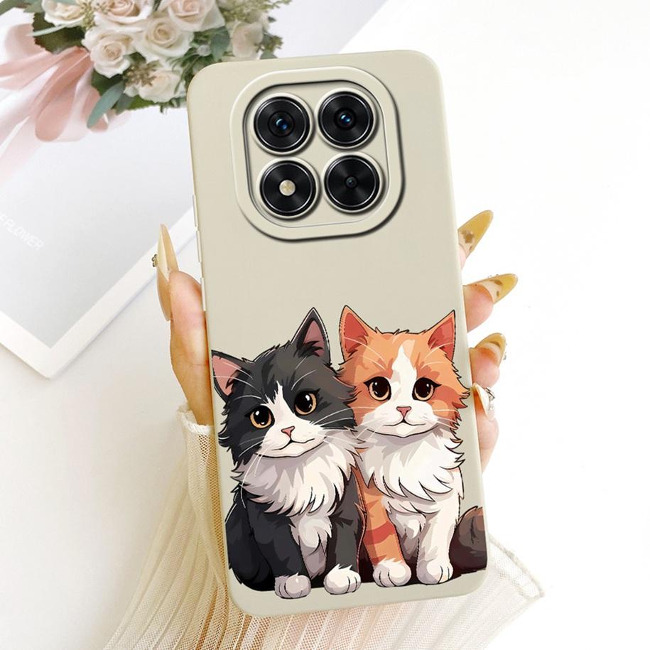 Чехол для Xiaomi Redmi Note 14 Pro 5G Милый Мультяшный Кот Утка Конфеты Раскрашенный Мягкий Силиконовый Чехол для Redmi Note 14 Pro Plus 5G