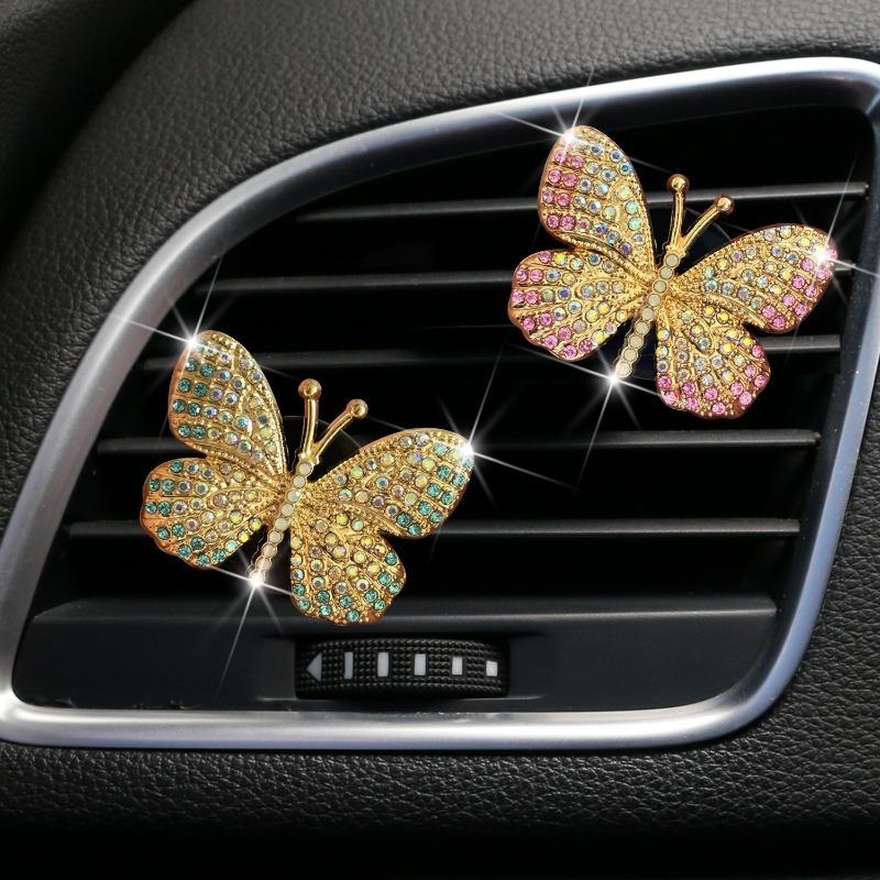 Universal Water Butterfly Auto Air Freshener Durable. Exquisite Butterfly Air Conditioning Car Air Outlet Perfume Clip