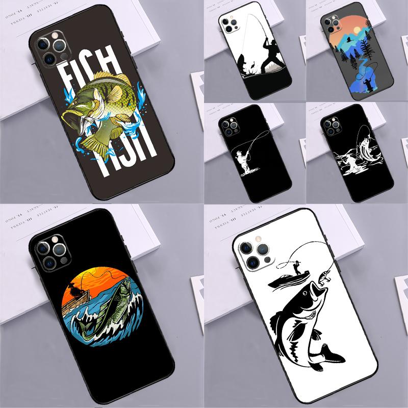 Fishing Fisherman Bumper Case For iPhone 16 15 14 Pro Max 11 12 13 Pro Max Mini XR 15 16 Plus 16e Phone Cover