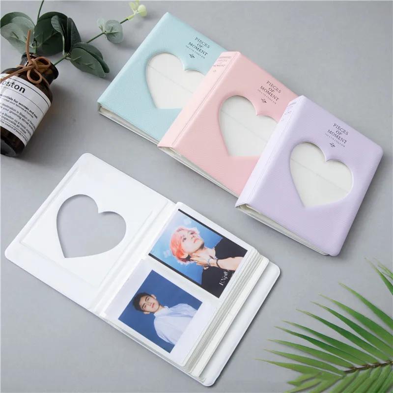 Держатель для фотокарточек 3 дюйма 64 кармана фотоальбом Love Heart Movie Ticket Star Collection фотонаклейка DIY Mini Instax Album