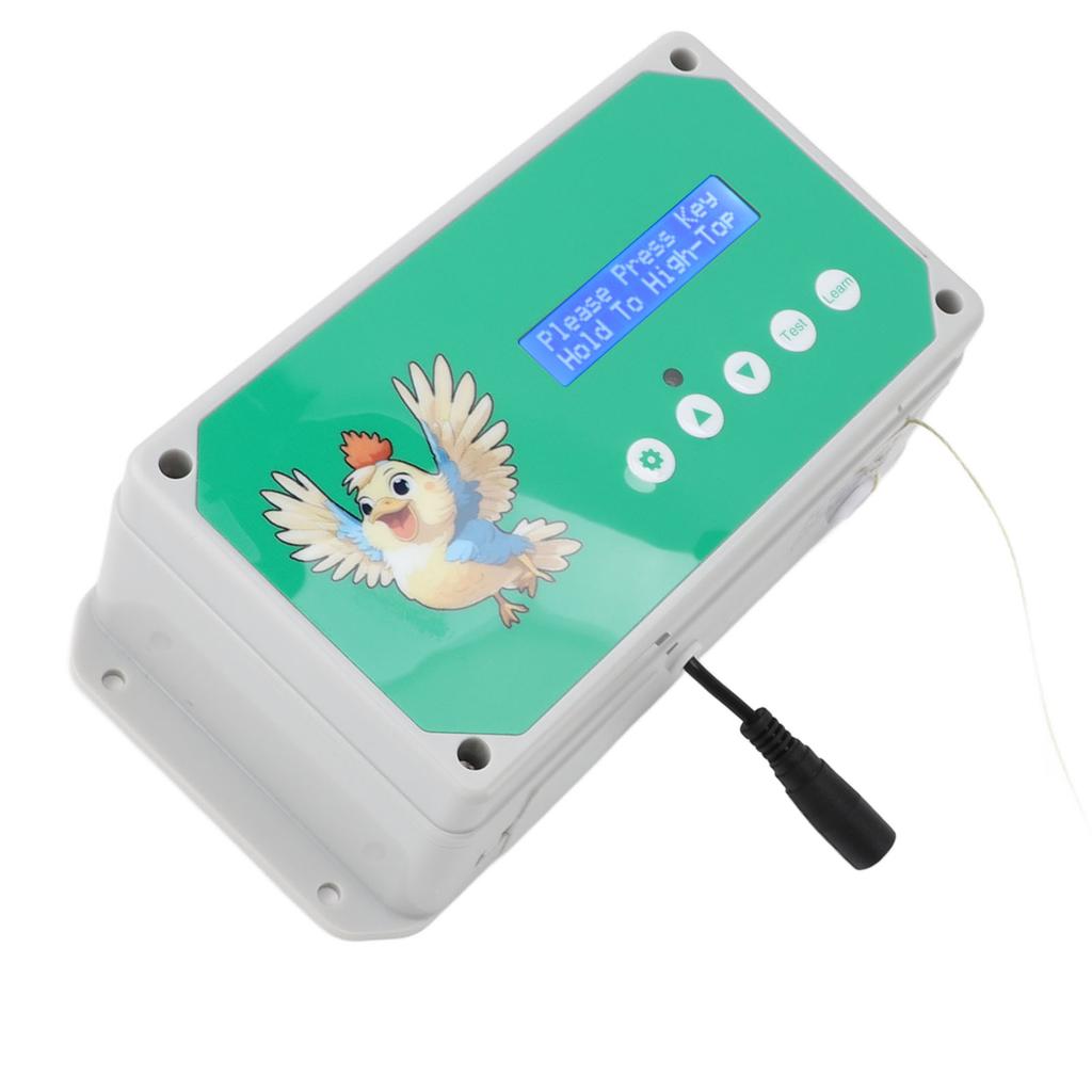 Контроллер двери курятника IP44 Водонепроницаемый Таймер Пульт дистанционного управления Двойной источник питания Автоматический