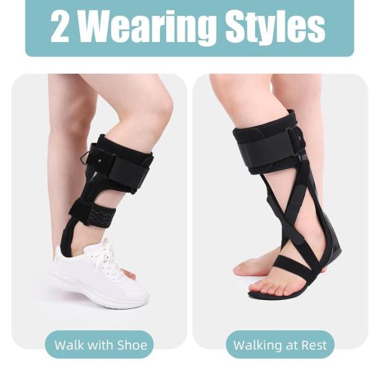 Adjustable Drop Foot Brace Ankle Foot Orthosis Universal Men Women Walking Instability Injury Recovery Hemiplegia Foot Drop