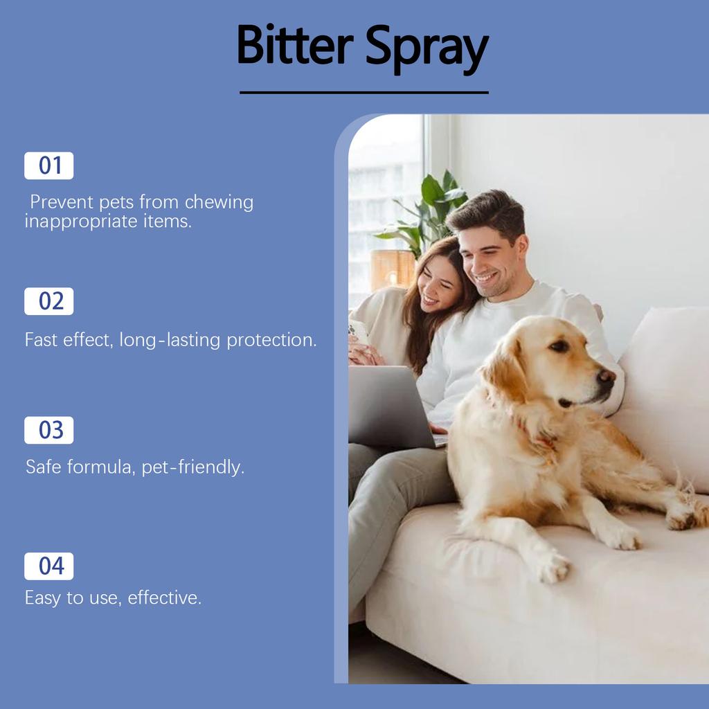 Dog -chewing Spray Dog Hates -licking Training Spray To Correct Habits Such As Licking Wounds And Tearing Furniture.0ML