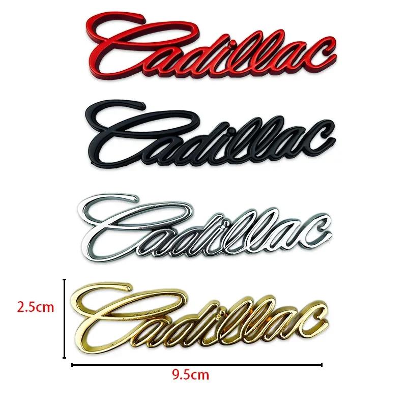 9.5x2.5cm Car Fender Side Sticker Rear Trunk Metal Emblem for Cadillac Escalade ATS BLS CT4 CTS EXT STS XLR XT4 XT5 Deville DTS