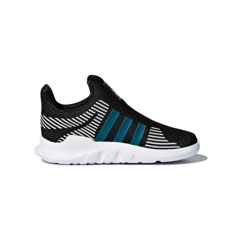 Adidas Originals Eqt Adv 360 I Fabric Slip Resistant Abrasion Resistant Low top Toddler Shoes Black Green CQ2872