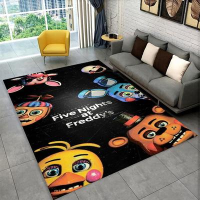 Классический ковер-коврик F-FNAF Хоррор Игра Фредди для игровой комнаты, спальни, гостиной, дивана, домашнего декора, детский коврик, нескользящий коврик для пола
