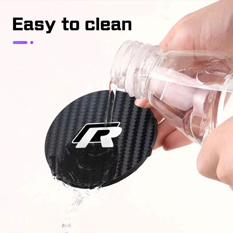 Car Coaster Water Cup Mat Anti-slip Pad Accessories for VW Volkswagen R GTI Golf 6 7 8 MK8 ID.3 4 Polo Tiguan Passat B5 Touareg