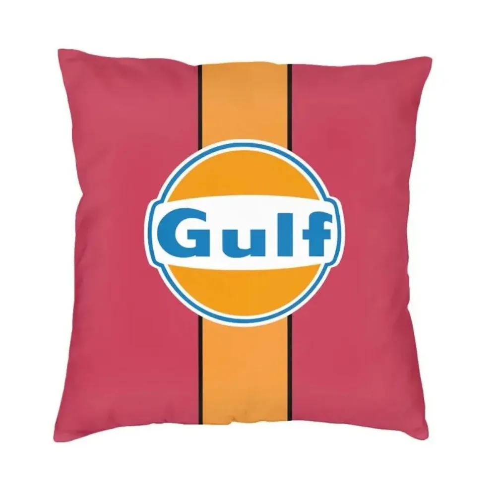 Gulf Racing Logo Cushion Cover Sofa Living Room Square Throw Pillow Cover Chair Cushion 45x45cm 18x18Inch