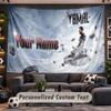 Wall Hanging Tapestry Custom NameLamine Yamal Pattern Personalized Printed Fabric Wall Decor