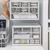 Korean-Style Six-Grid Transparent Desktop Storage Box for Jewelry and Dorm Rooms
