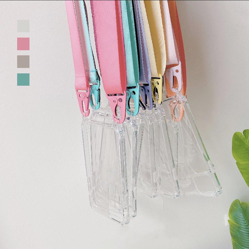 Lanyard Clear Case For iPhone 17 16 15 12 11 Pro Max 13 Mini X XS 14 Plus Crossbody Strap Belt Hard PC Acrylic Shockproof Cover