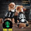 Pet Jumpsuit Halloween Skeleton Dog Costumes Clothes Apparel for Puppy Dog Cat Puppies