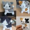 Cute Crochet Cat Mini Knitted Cat Creative Handwoven Animal Bookshelf Decor Christmas Gift