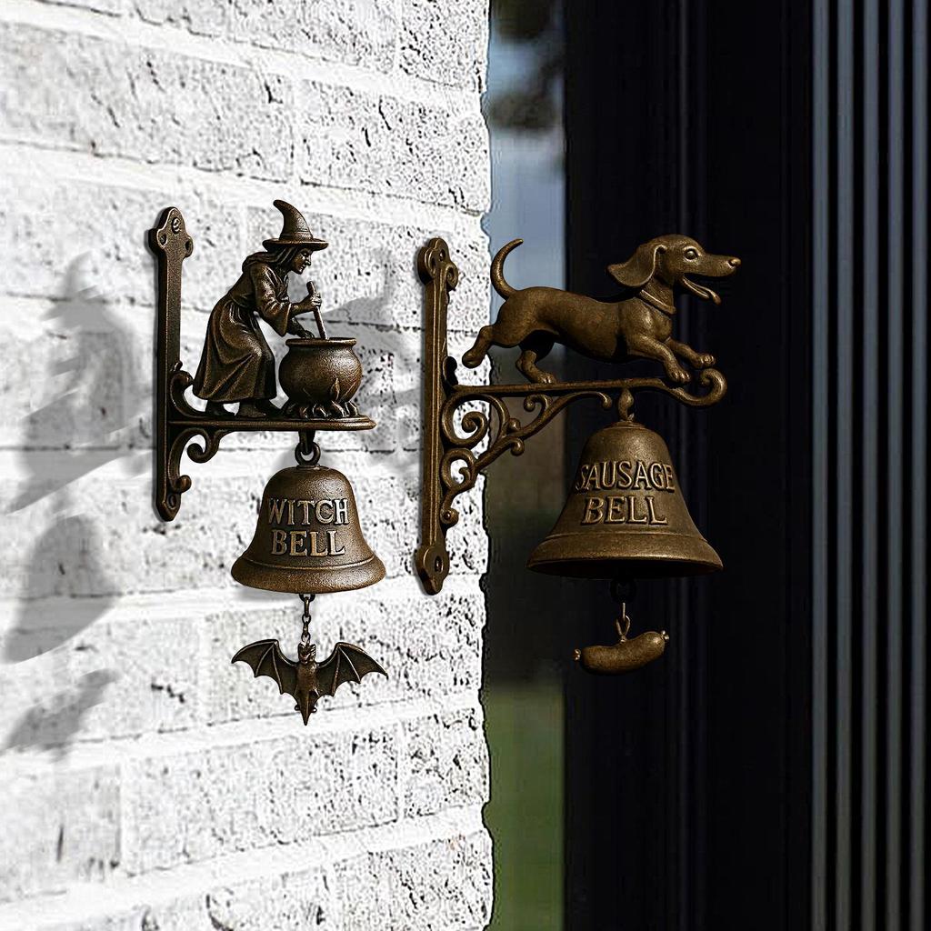 Уличный обеденный колокол в форме ведьмы, приветственный дверной звонок, винтажный фермерский дверной звонок для входной двери, садовых сараев, коттеджей