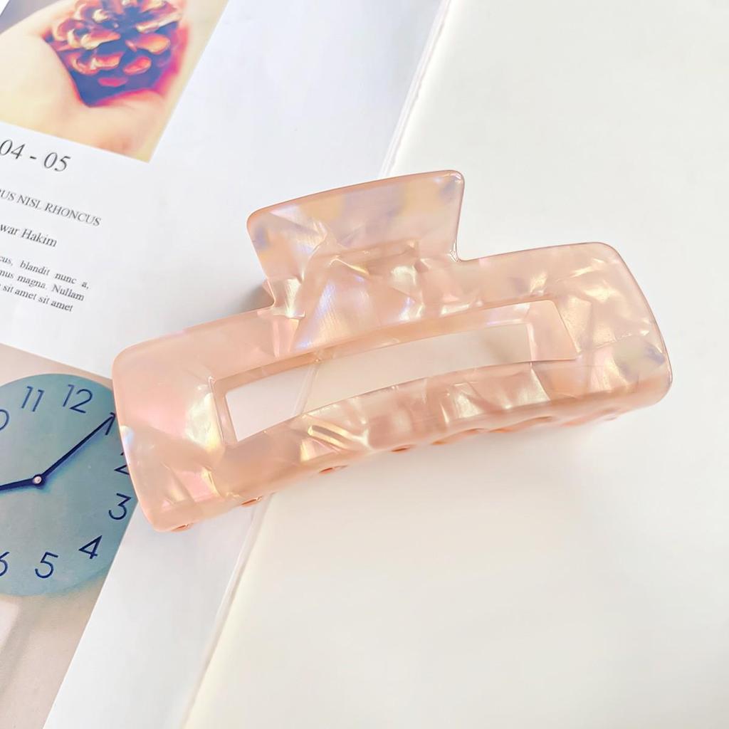 Iridescent Mermaid Shark Clip: Large Korean Acetate Hair Claw for Women's Updo