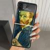 Масляная живопись Ван Гога Жесткий ПК Чехол для телефона Samsung Galaxy Z Flip 6 5 4 3 Черная Крышка ZFlip6 Flip5 Flip4 5G Складной Печать