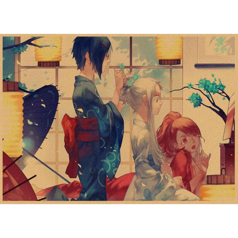 Flower Seen That Day Anime Kraft Paper Poster - Wall Decor