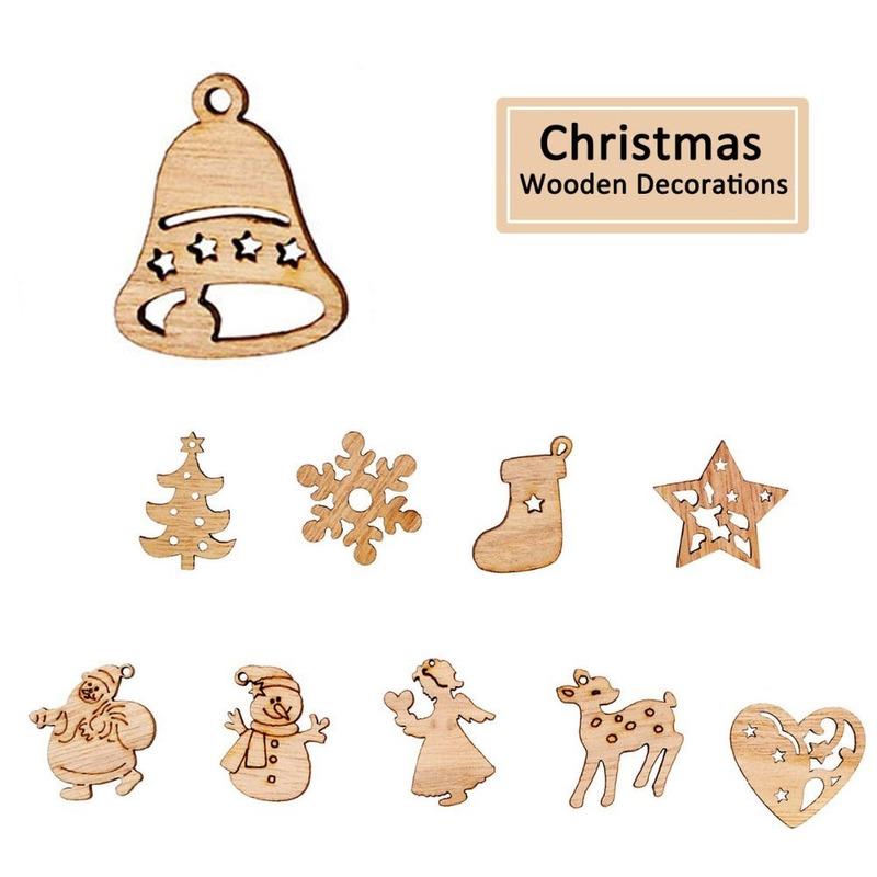 50 Pieces/Set Christmas Decorations Mini Tree Ornaments Santa Claus Snowman Deer Decoration