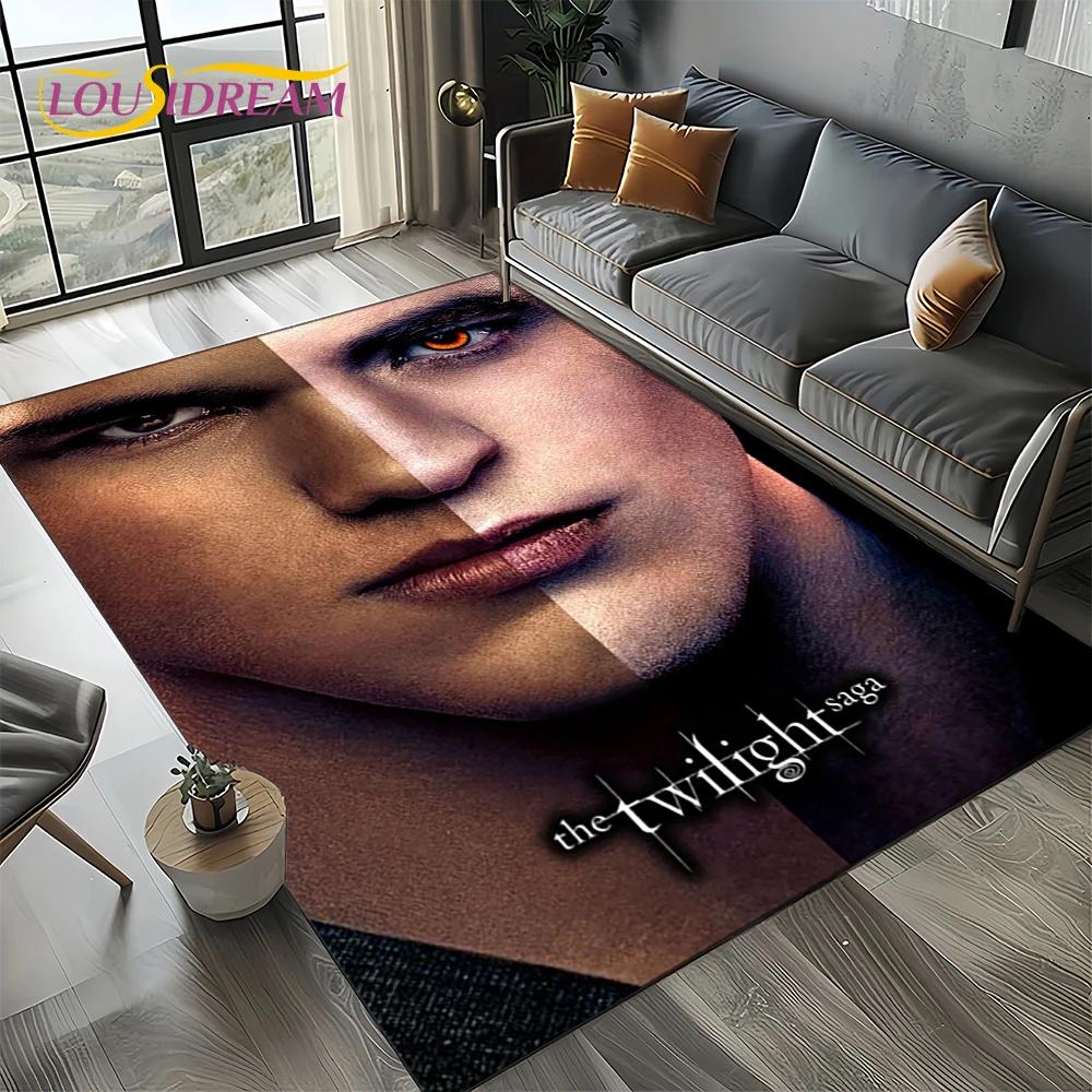 Twilight Saga Series Edward Bella Movie Carpet Rug for Living Room Bedroom Home Sofa Decoration,Kids Area Rug Non-slip Floor Mat