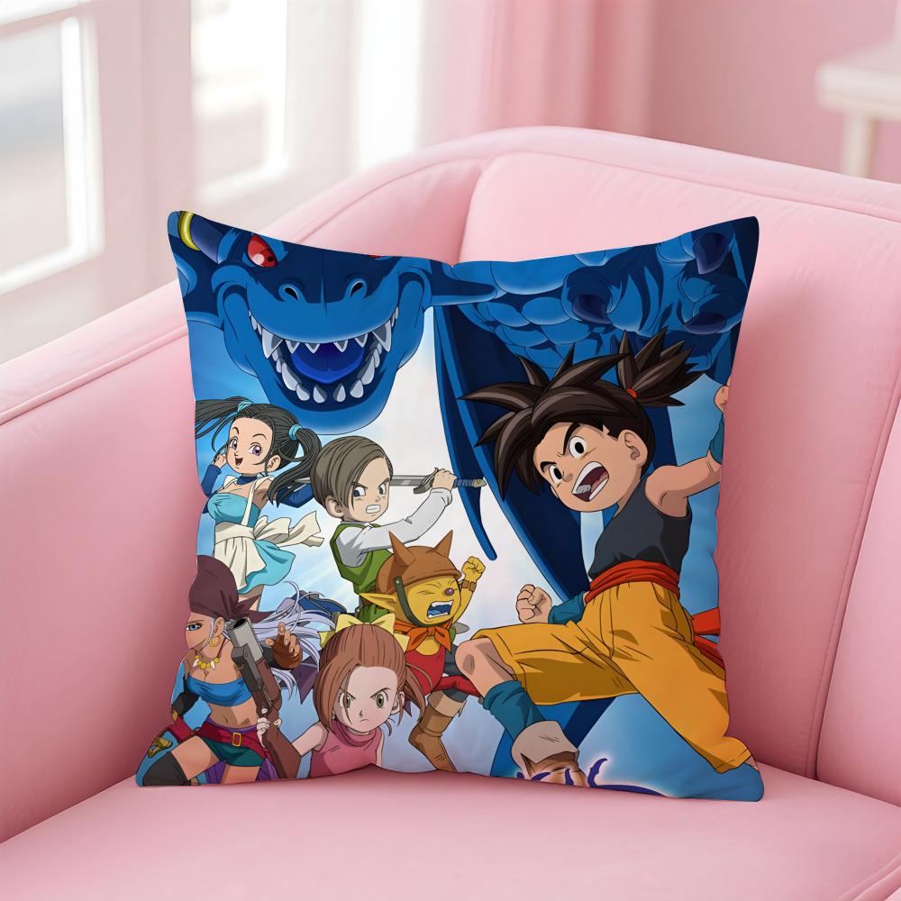 Cute Japanese Game DDragon Quest Slime Cushion Cover Pillow Case Soft Skin Friendly Fabric Concealed Zipper