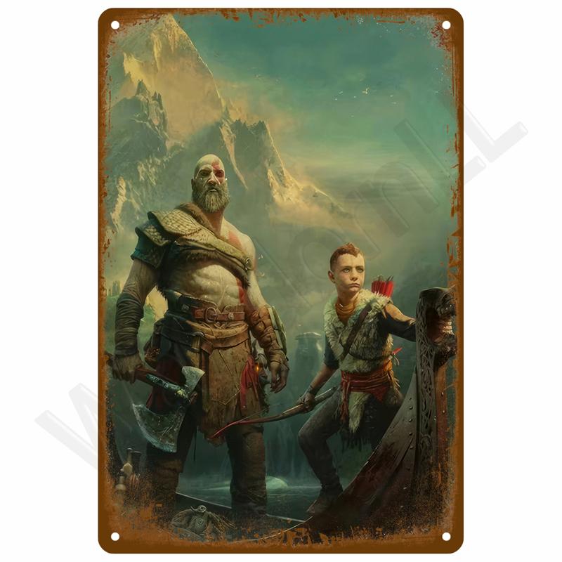 Retro Metal Sign Wall Art Mural Aesthetic Room Home Decor Items Poster Vintage Metal Plate Garage Decoration Tin Sign Plates Bar