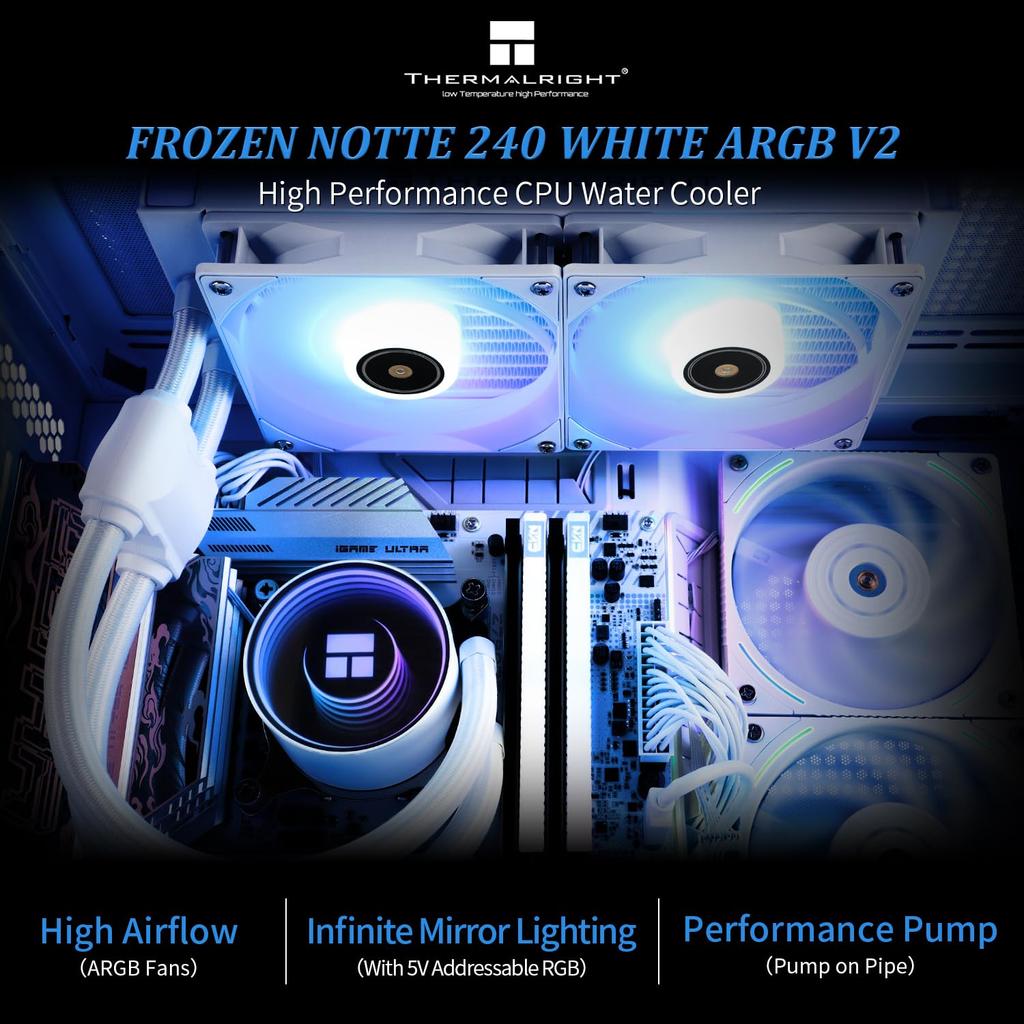 Thermalright Frozen Notte 240 WHITE ARGB V2 Liquid CPU 240 Белый процессорный кулер Double PWM V2 Применимо к Intel LGA кулер, Технические характеристики, Вентилятор, S-FDB