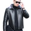 Leather Jacket Men's Genuine Leather Plus Velvet Thickened Fur One-piece Men's Jacket Men's Winter New Sheepskin Jacket Men's Clothing