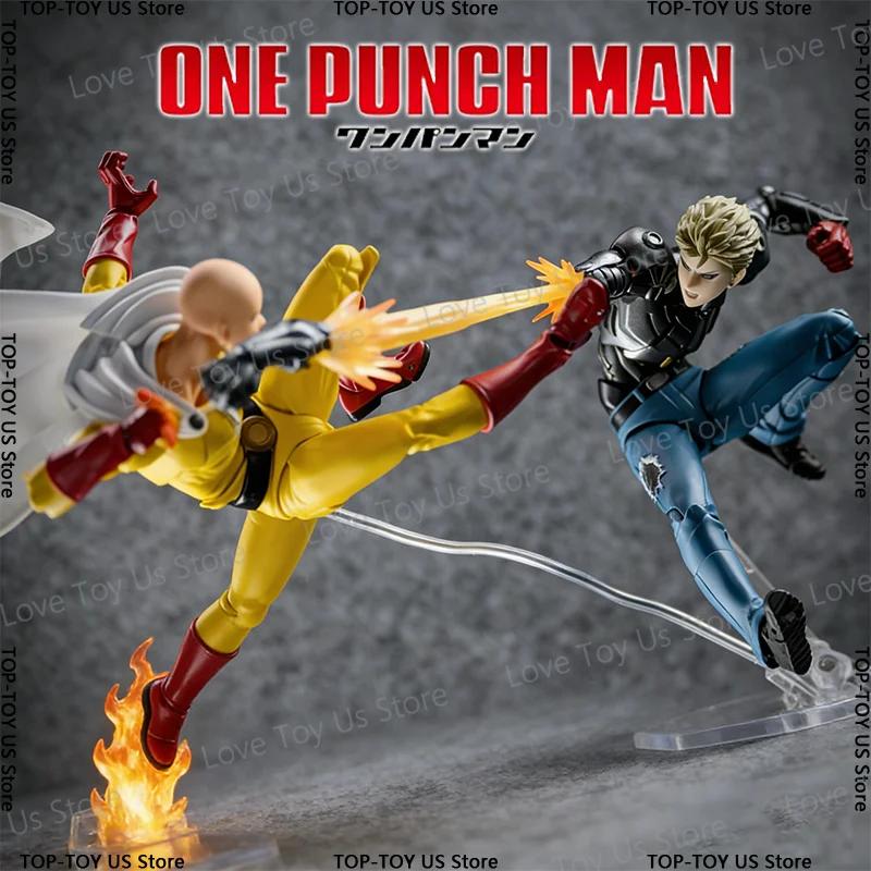 KAIYODO Revoltech Amazing Yamaguchi One Punch Man Фигурки: Сайтама и Генос Подвижная МИНИАТЮРНАЯ СТАТУЭТКА из ПОЛИВИНИЛХЛОРИДА Анимационная ИГРУШКА