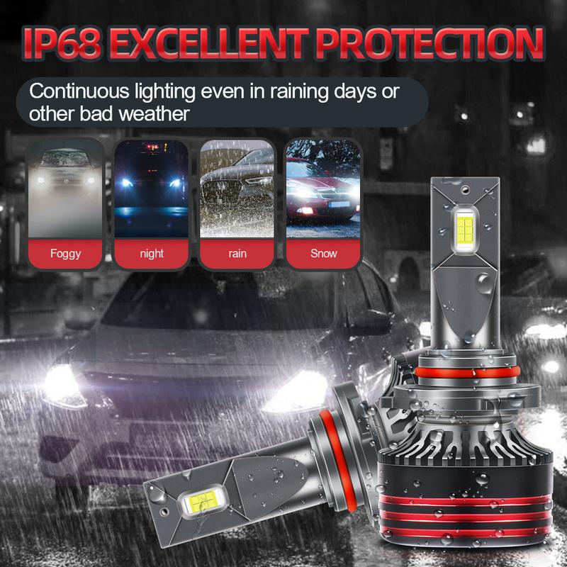 2PCS 6000K White 9005 Auto Headlamps Bulbs 30000LM High Power 150W LED Car Headlights 3570 CSP Chips 12V For Mazda 5 2006-2015
