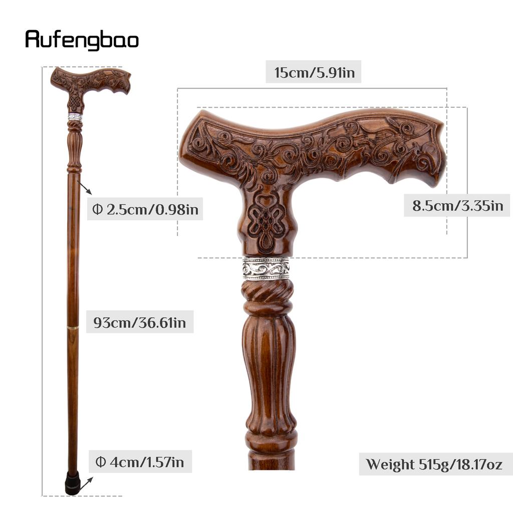 Tree Branch Brown Wooden Fashion Stick Decorative Vampire Cospaly Party Wood Walking Cane Halloween Mace Wand Crosier 93cm