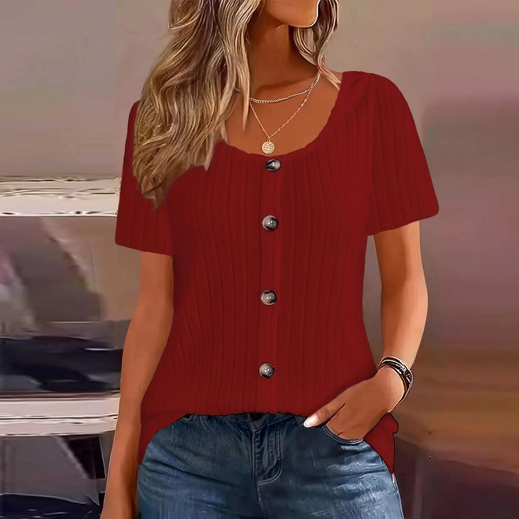 Женские топы с коротким рукавом, рубашки, летние наряды, весенняя нарядная повседневная одежда