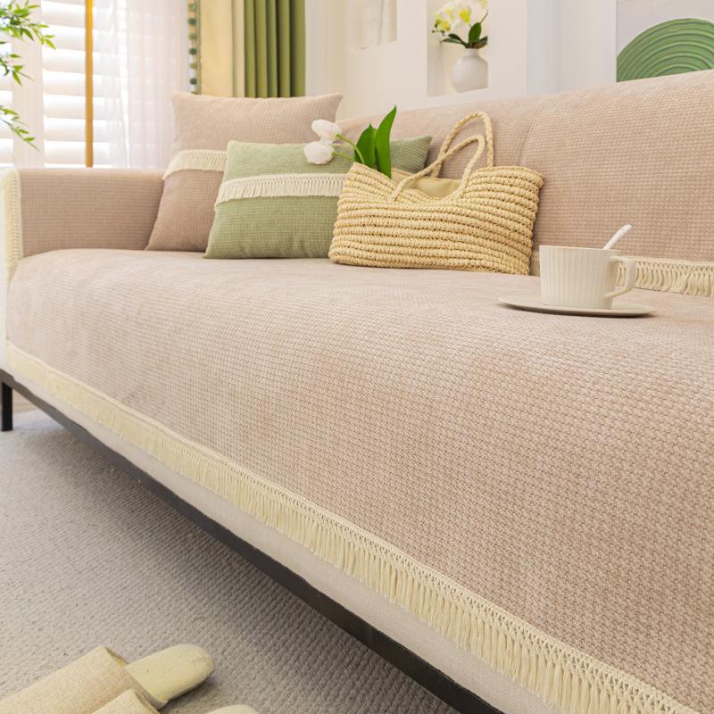 Подушка для дивана из синели, универсальная нескользящая подушка Four Seasons, новый свежий чехол для дивана, ткань с защитой от царапин