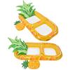 Inflatable Pool Floats Pineapple Shape Headrest Large Size Swimming Pool Raft with Cup Holder