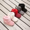 Стильные туфли-бантики для малышей, обувь для новорожденных для крещения, с мягкой подошвой, повседневные, удобные, теплые ботинки для ходьбы для детей