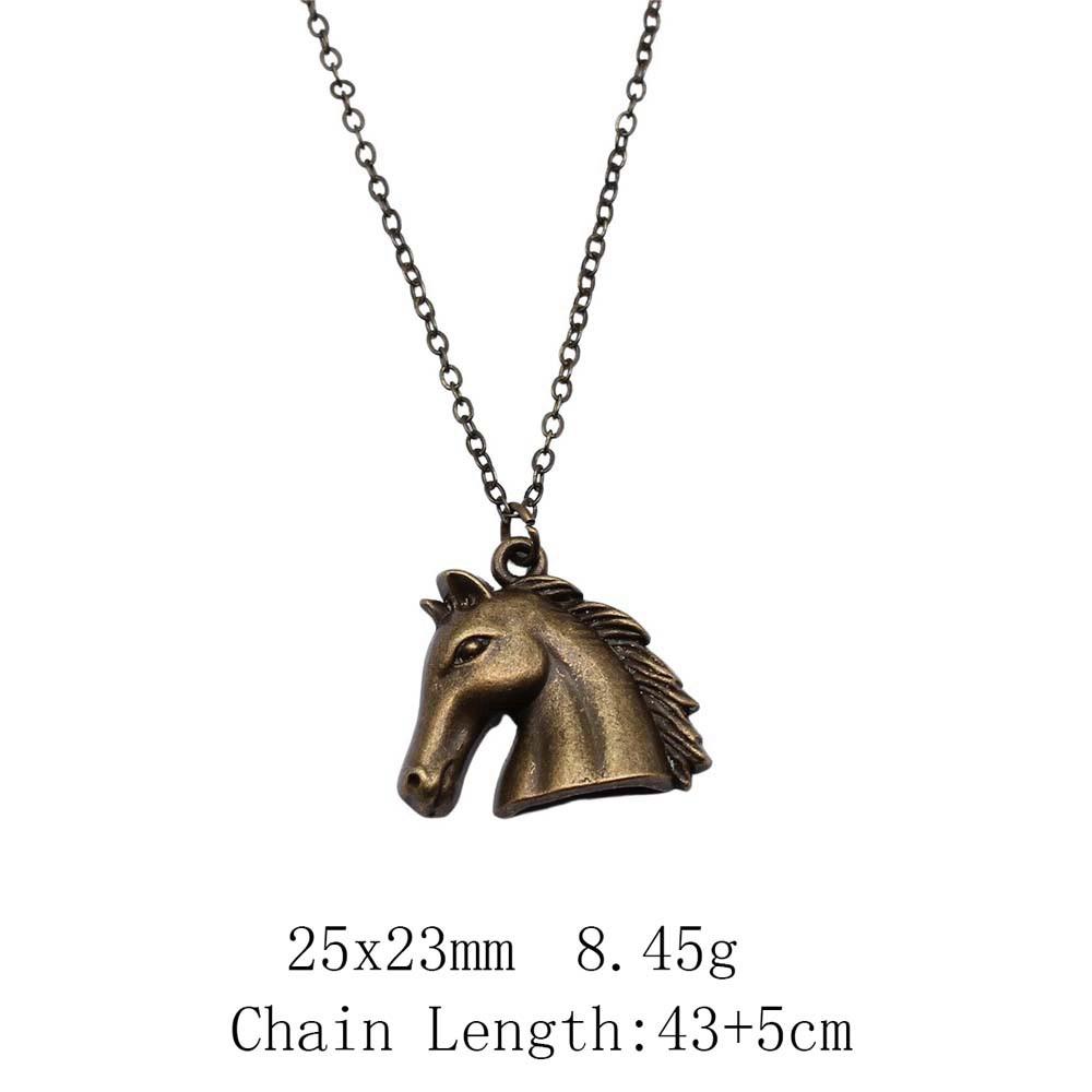 Подарки для женщин винтажное ожерелье лошадь единорог ожерелье на шею 43 см цепи предметы мужское ожерелье