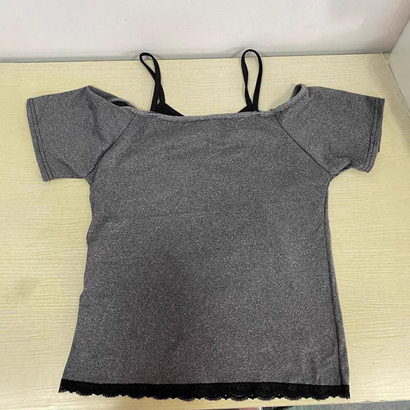 Футболка женская с европейским и американским летним геометрическим узором