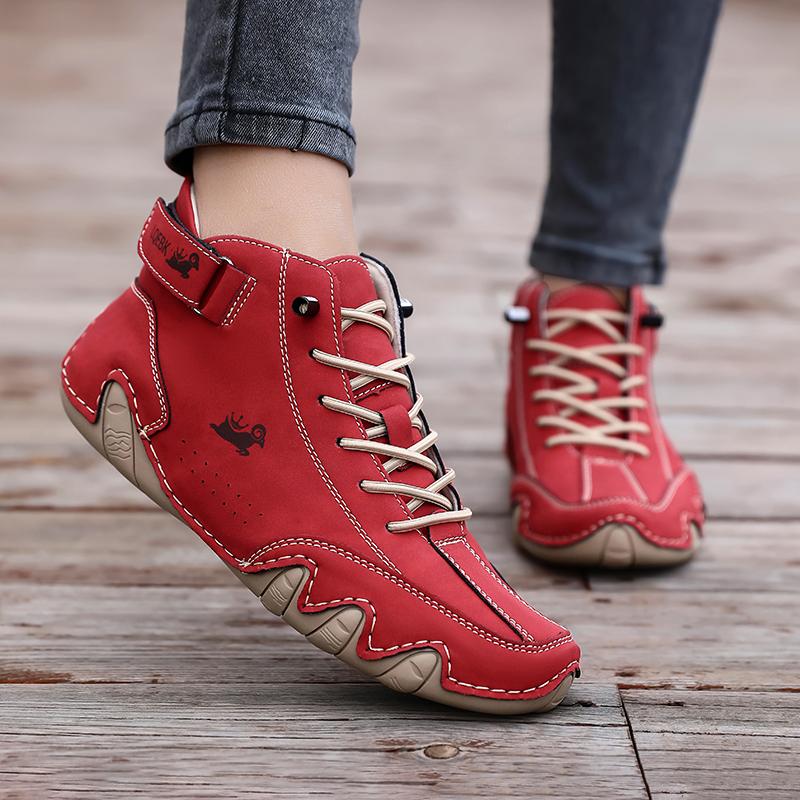 Женские спортивные кроссовки с высоким верхом, удобные, легкие, нескользящие, для ходьбы, лоферы, модные, на шнуровке, уличные ботинки до щиколотки на подошве