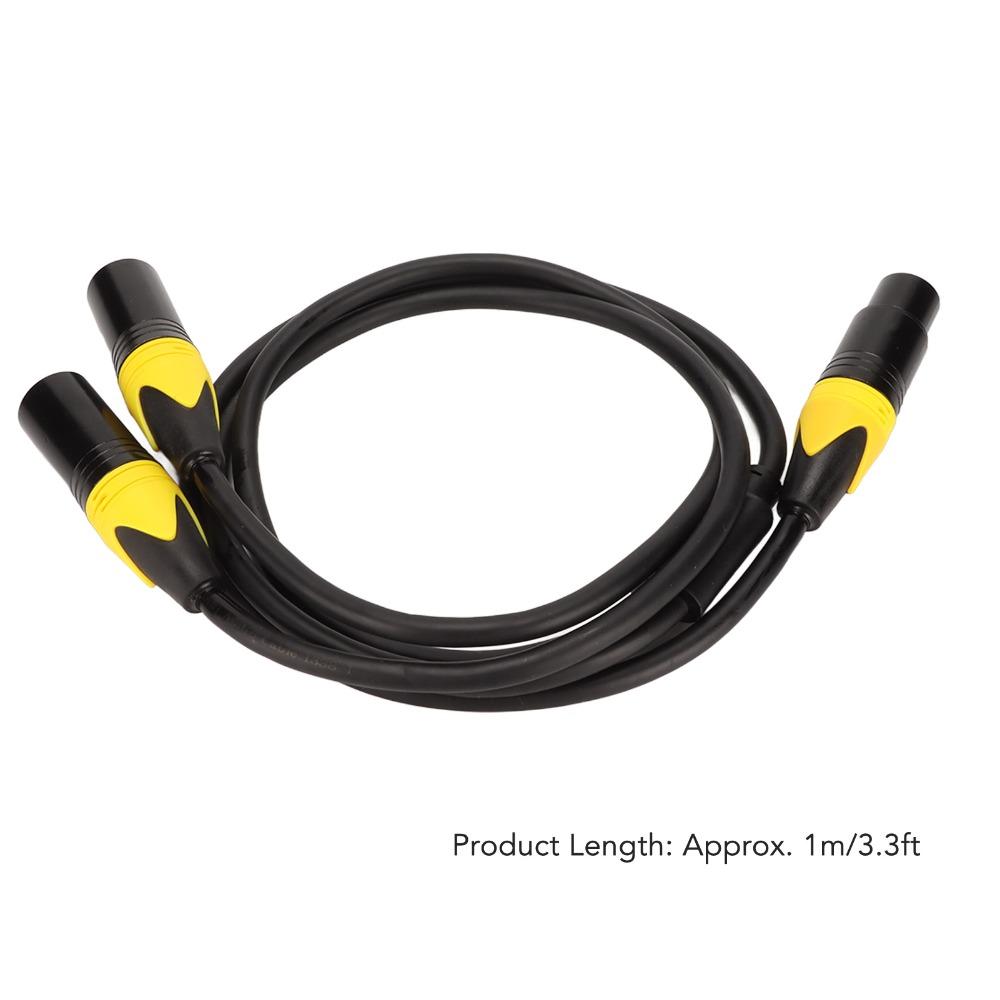 Plug and Play Female to Dual Male Noiseless XLR Audio Y Adapter Cable  Speaker Connection